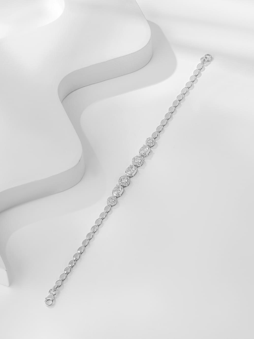 PC Floral Link Ladies Bracelet