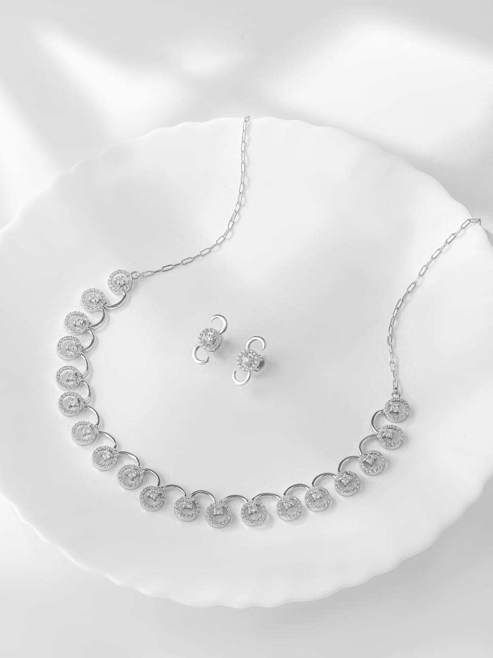 PC Contemporary Silver Mesh Choker