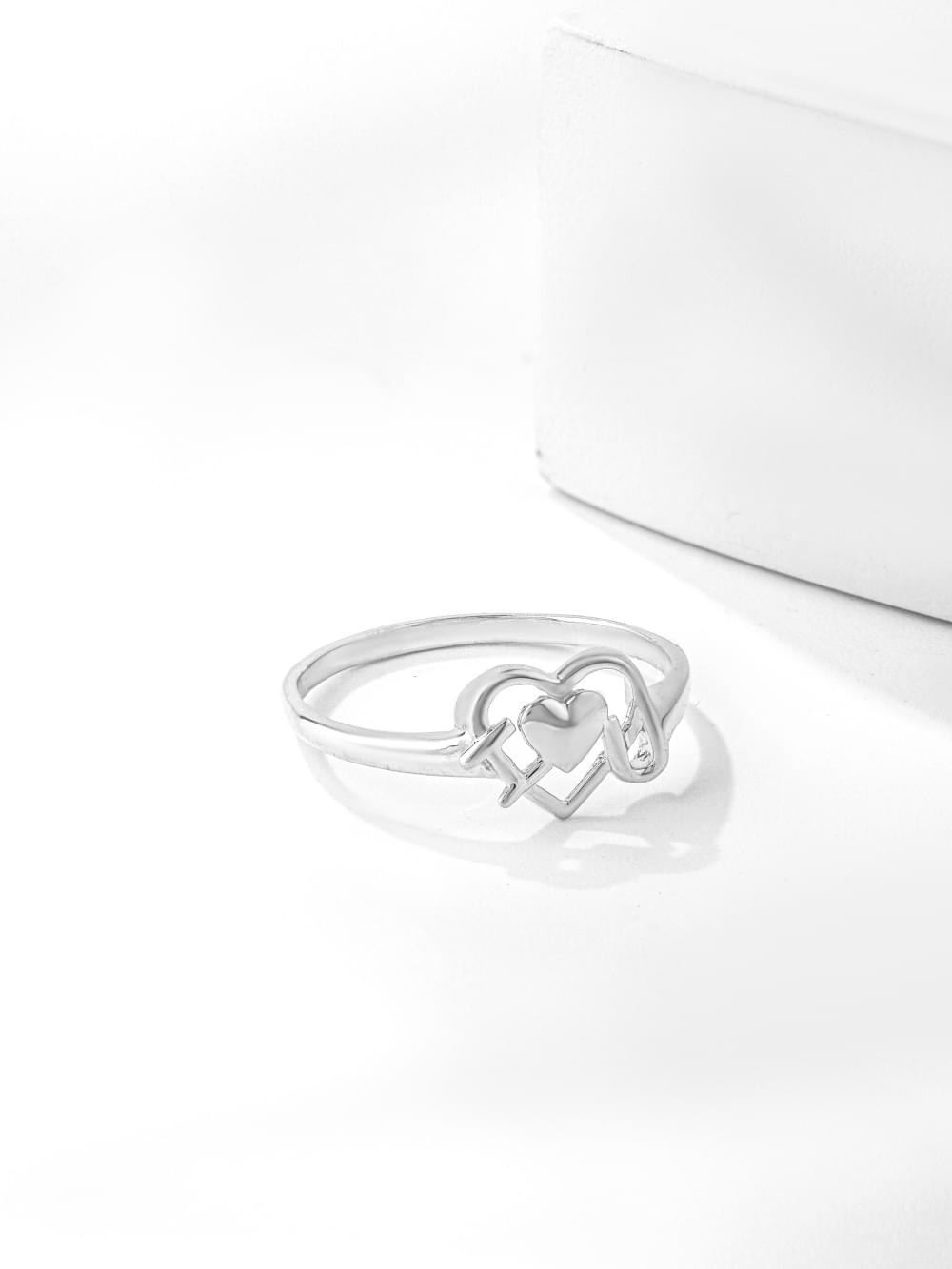 PC Silver Interlocking Infinity Ring